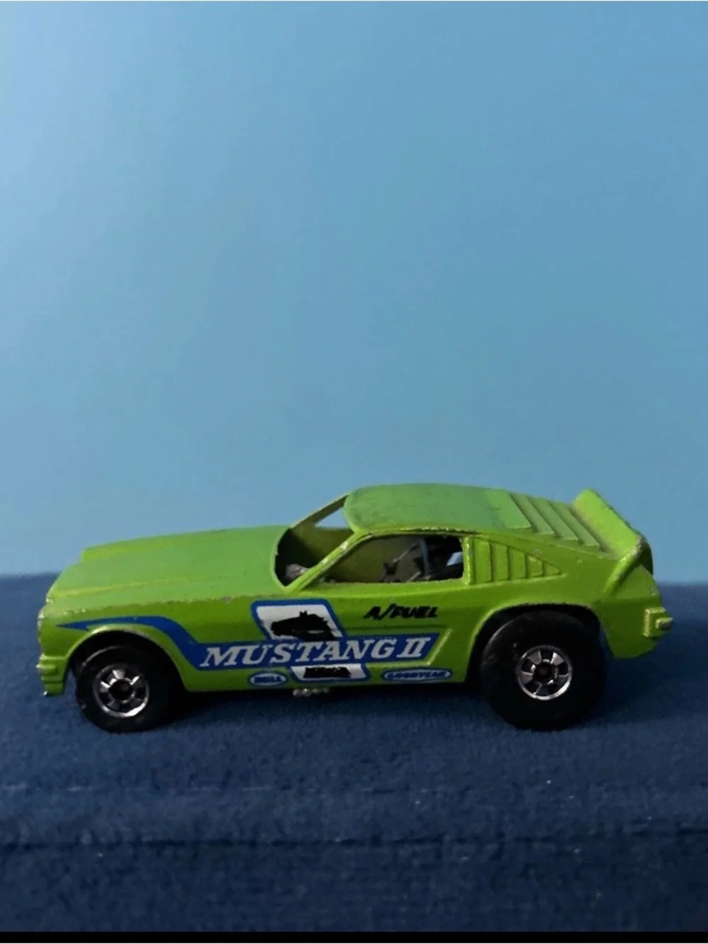Hot Wheels 1969 Mustang II Funny Car Green Dragster Blackwall A/Fuel